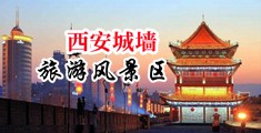 黄色扣逼中国陕西-西安城墙旅游风景区